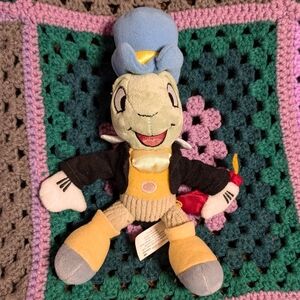 Vintage Disney's Pinocchio Jiminy Cricket 10" Plush 90s
